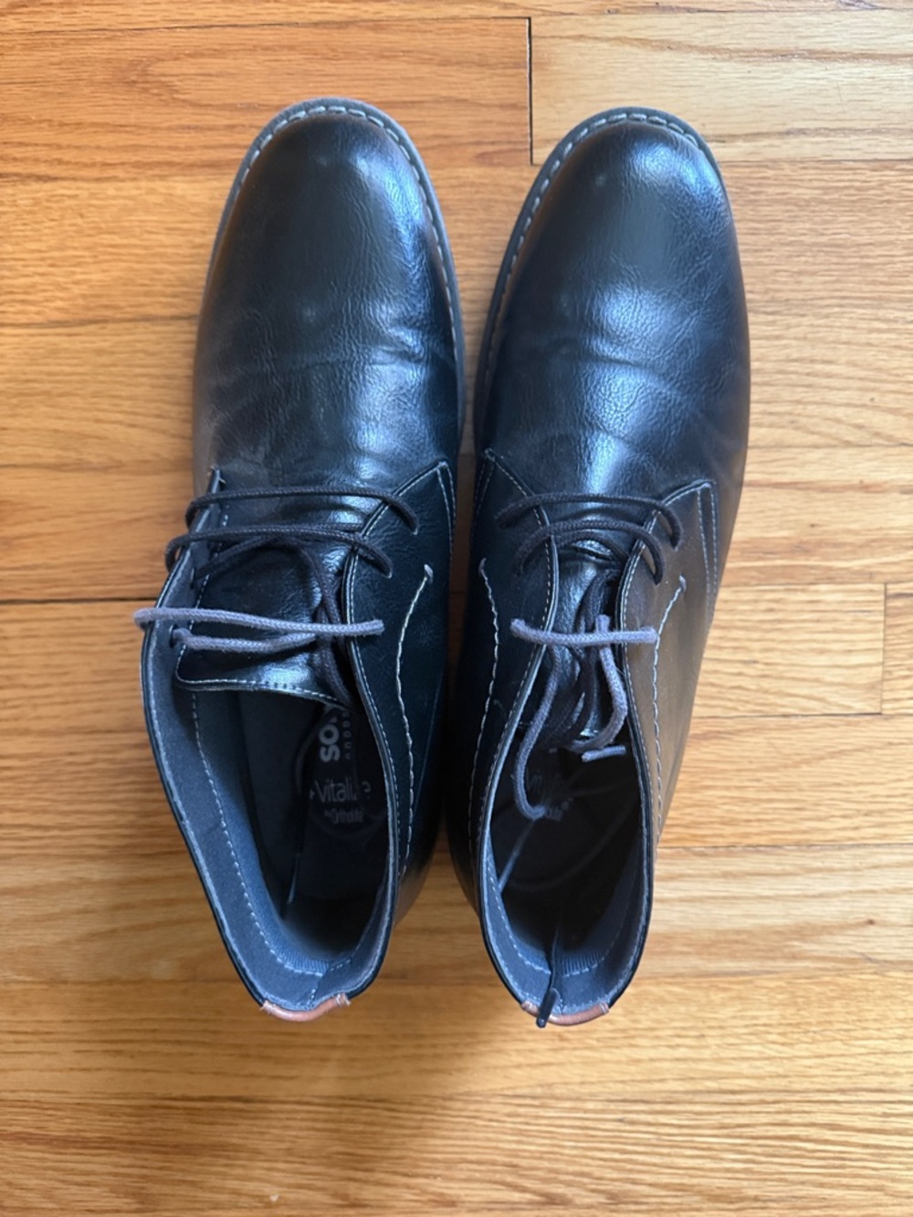 Men's Black Leather Lace-Up Ankle Boots - (Sonoma)
